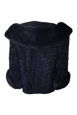 Load image into Gallery viewer, SYLVIA W Ladies Numbered Vintage Black Fur Trimmed Bolero Jacket (S)-Sylvia W-The Freperie