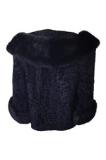 Load image into Gallery viewer, SYLVIA W Ladies Numbered Vintage Black Fur Trimmed Bolero Jacket (S)-Sylvia W-The Freperie
