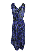 Load image into Gallery viewer, THE KOOPLES Hortensia Grimpant Print Asymmetric Hem Midi Dress (1)-The Kooples-The Freperie