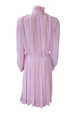 Load image into Gallery viewer, THE WHITE HOUSE Vintage Pink Pleated Long Sleeve Dress (44)-The White House-The Freperie