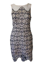 Load image into Gallery viewer, TOP SHOP Blush Pink Sleeveless Lace Overlay Bodycon Dress (UK 10)-Manoush-The Freperie