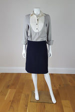 Load image into Gallery viewer, TORY BURCH For Bergdorf Goodman Navy Skirt (UK 12)-Tory Burch-The Freperie
