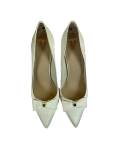 Ted Baker Liliana Bow Pumps Heels in Ivory Size UK 7 | EU 40 | US 9.5-The Freperie