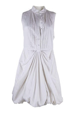 Load image into Gallery viewer, UNLABELLED Cream Cotton Silk Lined Shirt Dress (S)-Unlabelled-The Freperie