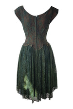Load image into Gallery viewer, UNLABELLED Vintage Green Lace Fit and Flare Pin Up Dress (S)-Unlabelled-The Freperie
