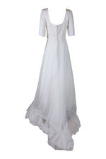 Load image into Gallery viewer, VINTAGE STYLE Demure Wedding Dress (S)-The Freperie-The Freperie