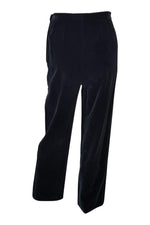 Load image into Gallery viewer, VALENTINO Miss V Black Cotton Velvet Trousers (42)-Valentino-The Freperie