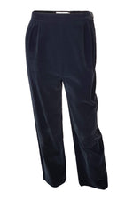 Load image into Gallery viewer, VALENTINO Miss V Black Cotton Velvet Trousers (42)-Valentino-The Freperie