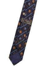 Load image into Gallery viewer, VALENTINO Vintage Silk Blue Tie Abstract Floral Print Repeat (55&quot;)-Valentino-The Freperie
