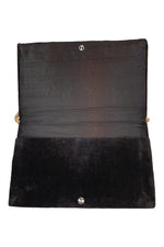 Load image into Gallery viewer, VINTAGE 1930s Black Velvet Embroidered Yellow Gold Floral Arch Sunburst Zardozi (S)-The Freperie