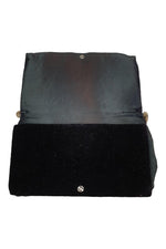 Load image into Gallery viewer, VINTAGE 1390s Black Velvet Hand Embroidered Overlapping Circles Zardozi (S)-The Freperie