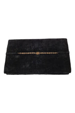 Load image into Gallery viewer, VINTAGE 1930s Black Velvet Hand Embroidered Six Point Flower Repeat Zardozi (S)-The Freperie