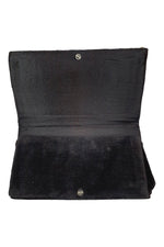 Load image into Gallery viewer, VINTAGE 1930s Black Velvet Hand Embroidered Six Point Flower Repeat Zardozi (S)-The Freperie