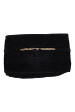 Load image into Gallery viewer, VINTAGE 1930s Black Velvet Handmade Embroidered Floral Zardozi Clutch Evening Bag (S)-Unbranded-The Freperie