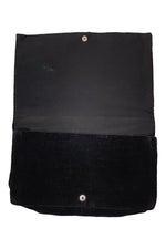 Load image into Gallery viewer, VINTAGE 1930s Black Velvet Handmade Embroidered Floral Zardozi Clutch Evening Bag (S)-Unbranded-The Freperie