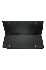 Load image into Gallery viewer, VINTAGE 1930s Black Velvet Long Rectangular Embroidered Striped Zardozi Clutch Bag (S)-Unbranded-The Freperie