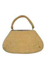 Load image into Gallery viewer, VINTAGE 1950s Plastic Bubble Custard Yellow Top Handle Bag (M)-Unbranded-The Freperie