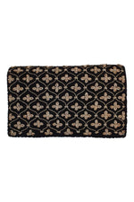 Load image into Gallery viewer, VINTAGE 1960s Black Velvet Hand Embroidered Four Point Flower Repeat Zardozi (S)-The Freperie