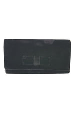 Load image into Gallery viewer, VINTAGE 1980s 1990s Black Velvet Fabric Bow Front Envelope Clutch (S)-The Freperie
