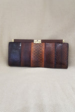 Load image into Gallery viewer, VINTAGE Snakeskin Clutch Bag-Unbranded-The Freperie