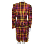 Load image into Gallery viewer, Vintage Betty Barclay Checked Wool Suit Orange Pink Red UK 8 | US 4-The Freperie
