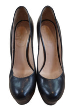 Load image into Gallery viewer, YVES SAINT LAURENT Black Leather Tribute Two Pumps (EU 38)-Yves Saint Laurent-The Freperie