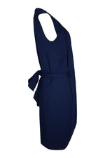 Load image into Gallery viewer, YVES SAINT LAURENT Pleated Front Sheath Dress (10)-Yves Saint Laurent-The Freperie