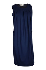 Load image into Gallery viewer, YVES SAINT LAURENT Pleated Front Sheath Dress (10)-Yves Saint Laurent-The Freperie