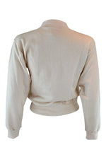 Load image into Gallery viewer, MARCO POLO Vintage Cream Pure Cotton Top (S)-The Freperie
