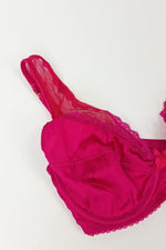 Load image into Gallery viewer, MIMI HOLLIDAY BY DAMARIS Raspberry Ripple Silk Satin Bra (28E) / (30D)-MIMI HOLLIDAY-The Freperie