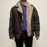 Load image into Gallery viewer, Men&#39;s Leather Sheepskin Flight Jacket Style - Medium-The Freperie
