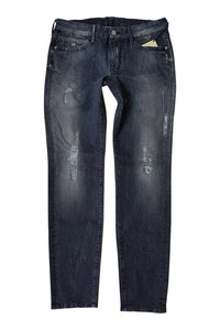 7 SEVEN FOR ALL MANKIND Slim Cigarette Jeans Authentic Grey Distress (W28 L29)-Seven For All Mankind-The Freperie