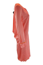 Load image into Gallery viewer, ACNE Pink Adelle Tape Open Back Long Sleeved Chiffon Dress (F 36)-Acne Studios-The Freperie
