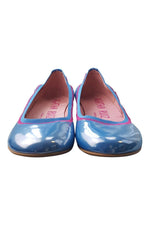 Load image into Gallery viewer, AGATHA RUIZ DE LA PRADA Girls Patent Leather Azul Blue Ballet Pumps (34)-Agatha Ruiz De La Prada-The Freperie
