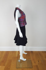 Load image into Gallery viewer, ALEXANDER McQUEEN Wool Mix Layered Black Skirt (46)-Alexander McQueen-The Freperie
