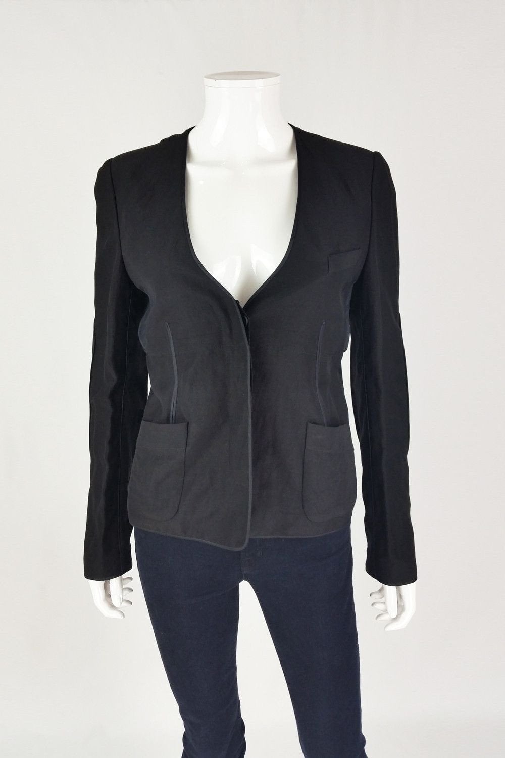 ALEXANDER WANG Stubbed Silk Mix Jacket UK 8-Alexander Wang-The Freperie