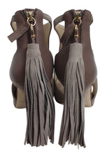 Load image into Gallery viewer, ALEXANDER WHITE Fiza Peep Toe Bootie In Koala Suede (EU 41)-Alexander White-The Freperie
