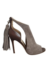 ALEXANDER WHITE Fiza Peep Toe Bootie In Koala Suede (EU 41)-Alexander White-The Freperie