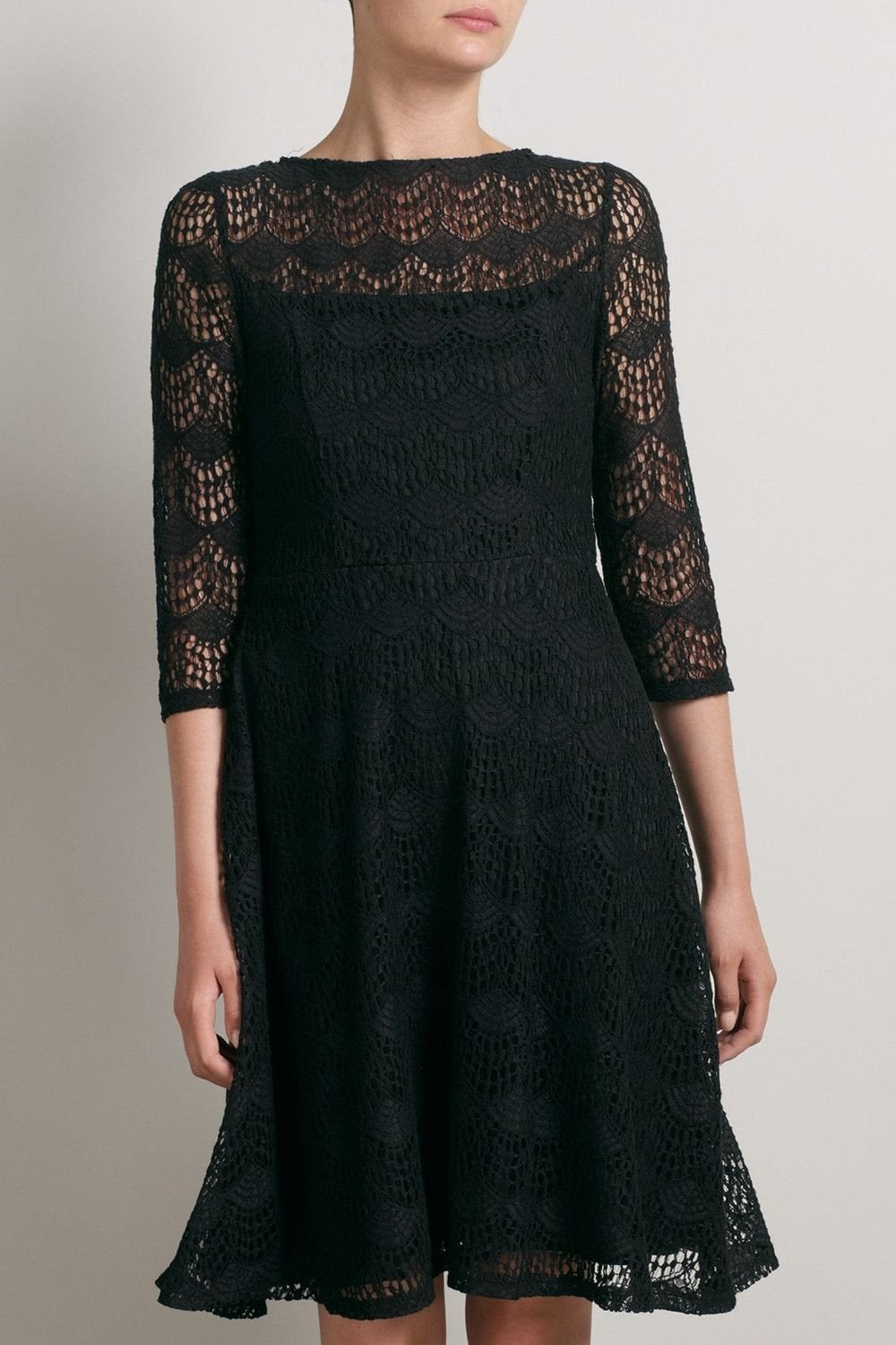 ALICE TEMPERLEY Somerset Black Fit and Flare Skater Dress (UK 06) The Freperie ALICE TEMPERLEY Somerset Black Fit and Flare Skater Dress (UK 06) The Freperie