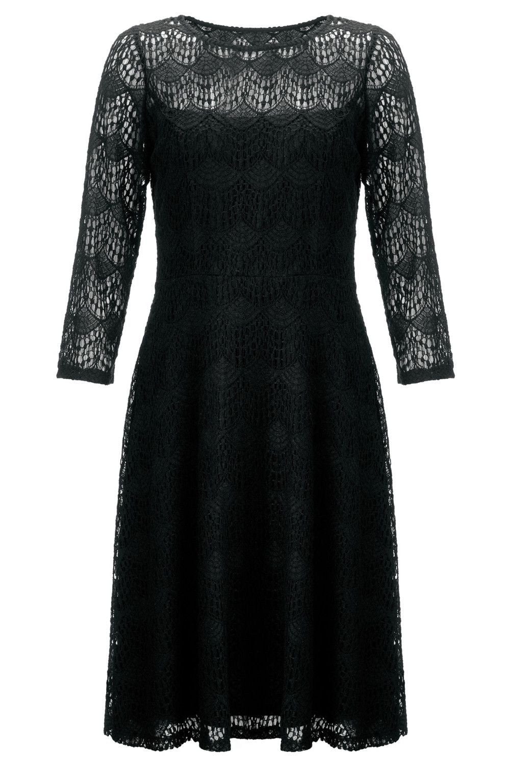 ALICE TEMPERLEY Somerset Black Fit and Flare Skater Dress (UK 06) The Freperie ALICE TEMPERLEY Somerset Black Fit and Flare Skater Dress (UK 06) The Freperie