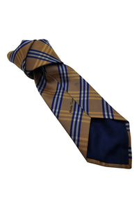 ALLEZ Sussex County Cricket Club Gold Checked Tie (59")-Allez-The Freperie