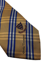 Load image into Gallery viewer, ALLEZ Sussex County Cricket Club Gold Checked Tie (59&quot;)-Allez-The Freperie
