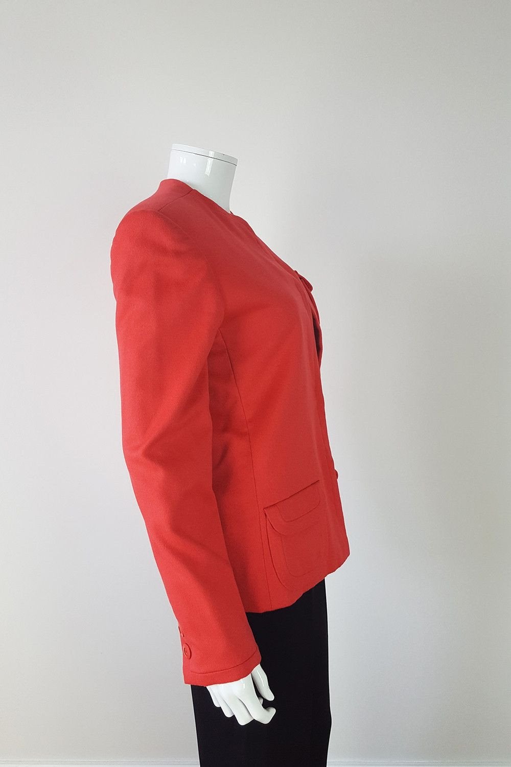 VINTAGE ANDRE LAUG Cashmere Round Neck Blazer (UK 10)-Andre Laug-The Freperie