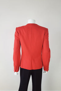 VINTAGE ANDRE LAUG Cashmere Round Neck Blazer (UK 10)-Andre Laug-The Freperie