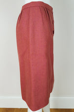 Load image into Gallery viewer, ANDRE LAUG Vintage Wool Cashmere Angora Mix Pencil Skirt (S)-Andre Laug-The Freperie

