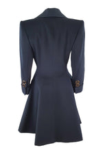 Load image into Gallery viewer, ANDREA ODICINI Vintage 1980s Black Wool Princess Coat (IT 40)-Andrea Odicini-The Freperie
