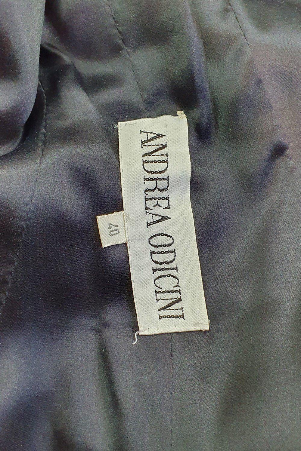 ANDREA ODICINI Vintage 1980s Black Wool Princess Coat (IT 40)-Andrea Odicini-The Freperie