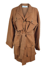 Load image into Gallery viewer, ANINE BING Brown Kaiden Lyocell Long Sleeve Safari Dress (M | UK 12 | US 10)-The Freperie
