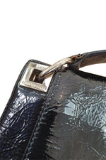 Load image into Gallery viewer, ANYA HINDMARCH Black Patent Leather Envelop Handbag (M)-Anya Hindmarch-The Freperie
