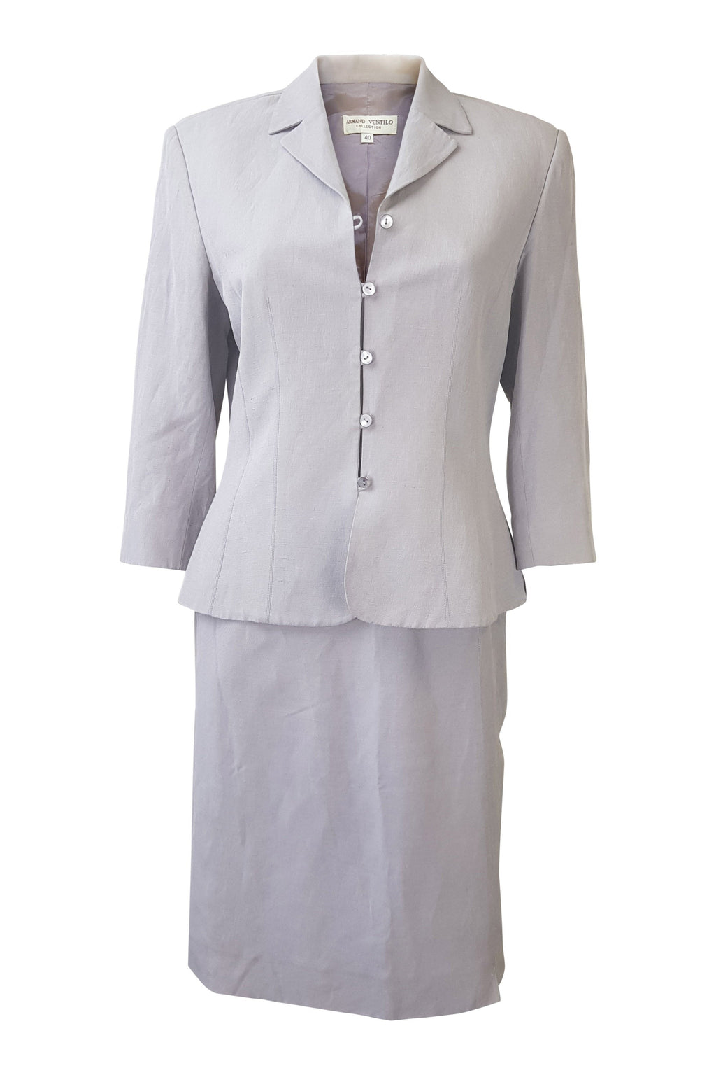 ARMAND VENTILO Light Purple Skirt Suit (UK 4)-Armand Ventilo-The Freperie